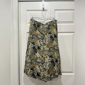Vintage Radcliffe tropical floral midi skirt